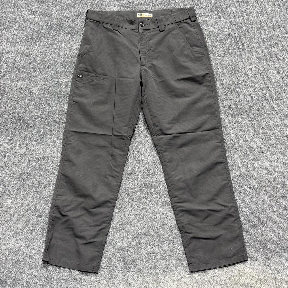5.11 Tactical Pants Mens 35x30.5 Gray Flat Front Chino Workwear Ripstop